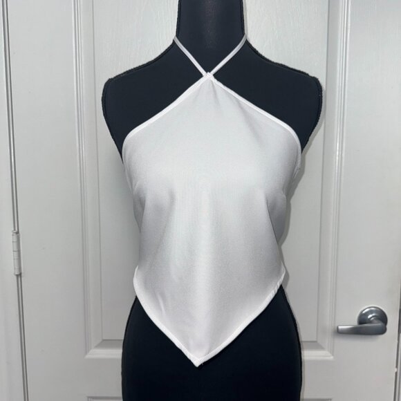 H&M Divided White Handkerchief Top – Size Medium - Picture 1 of 2